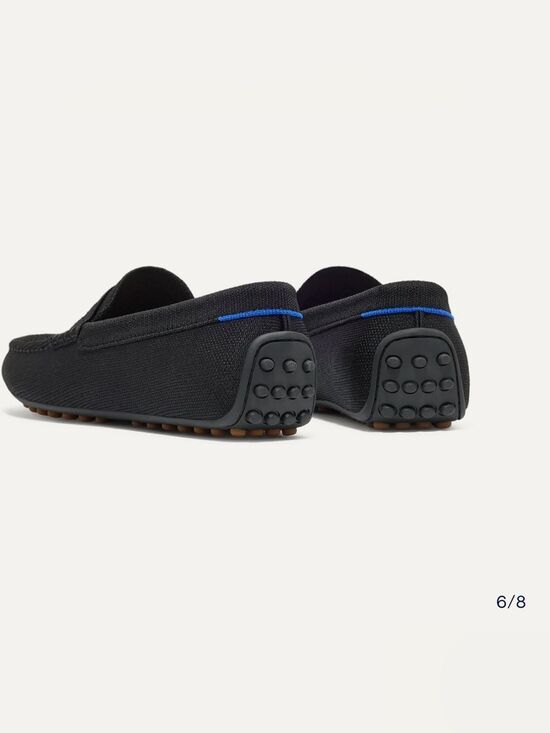 Rothy\'s Men\'s Black Penny Driving Loafer with Blue Accent Sz 9 New main image 6